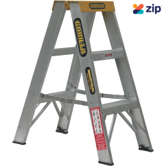 Gorilla Ladders SM003-I - 0.9m 150kg Industrial Aluminium Double Sided Step Ladder