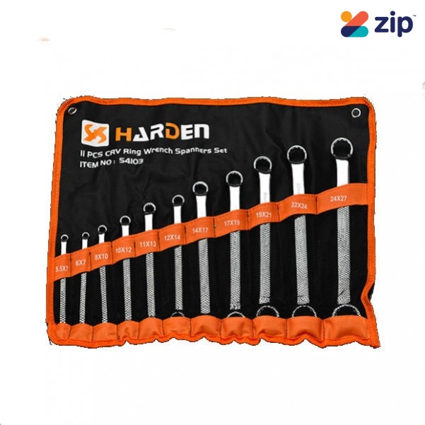 Harden 540103 - 11 Piece CRV Adjustable Ring Wrench Set