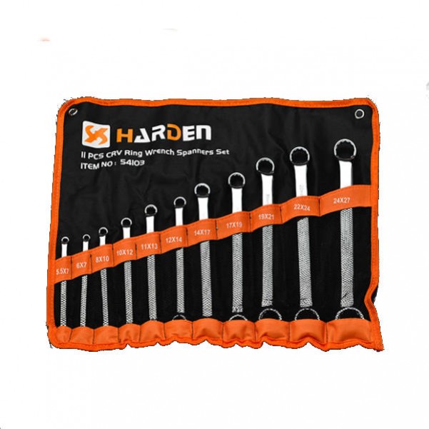 Harden 540103 - 11 Piece CRV Adjustable Ring Wrench Set