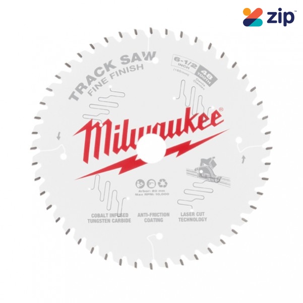 Milwaukee 48400627 - 165MM 6-1/2" 48T Wood Track Saw Blade Fine Finish Milwaukee Accessories