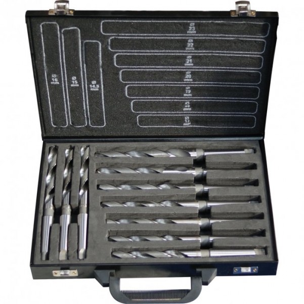 Hafco D122 - Ø14.5-Ø23mm 10 Piece Metric 2MT HSS Drill Set Drill/Driver Bit Sets