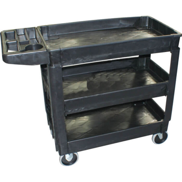 Hafco PSC-3T - 3 Trays Plastic Service Cart T748 Workshop Trolleys Hafco PSC-3T - 3 Trays Plastic Service Cart T748 Workshop Trolleys