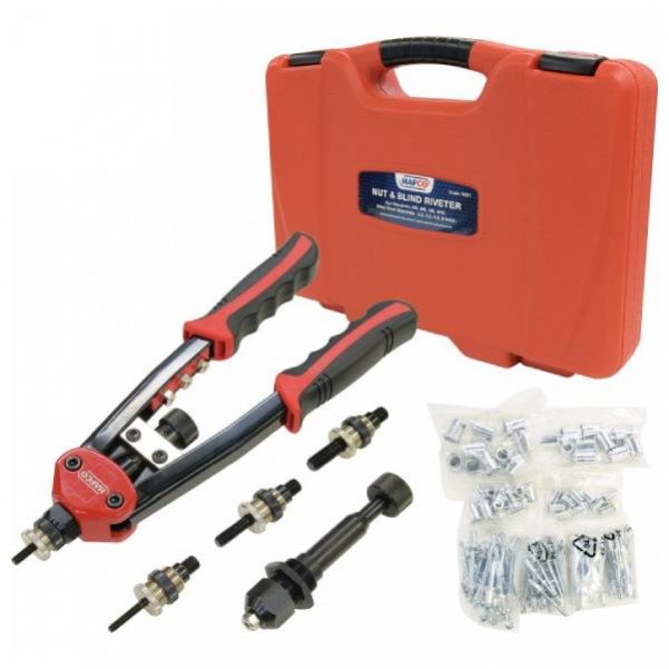 Hafco RNB40 - 130 Piece Nut & Blind Riveter Set N001 Riveters and Nutserts