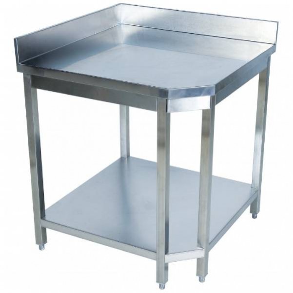 Hafco SSB-CNR - 827 x 827 x 900mm 350kg Total Load Capacity Stainless Steel Corner Work Bench F305