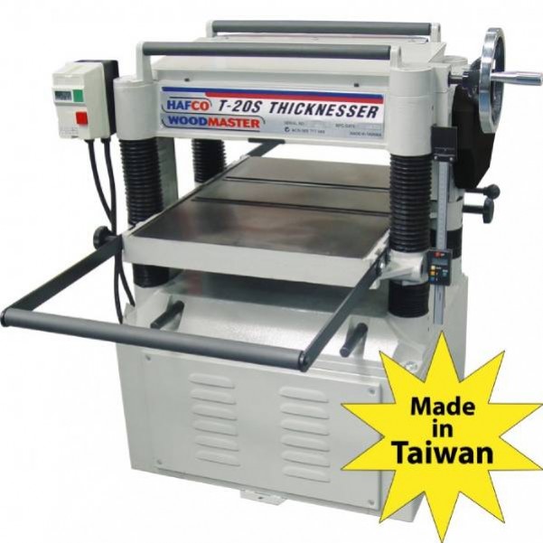 Hafco T-20S - 508 x 200mm 415V 3.75kW 5hp Spiral Head Cutter Thicknesser W415S Thicknessers