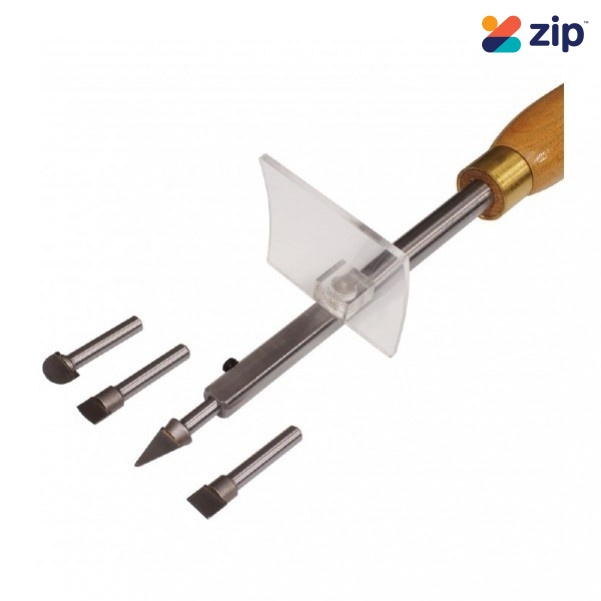 Hafco WT-3C - 6 Piece Carbide Wood Turning Tools Set W300 Scraping