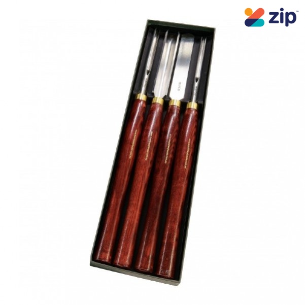Hafco CHS4HD - 4 Piece HSS Wood Turning Tools Set W3039 Multitools 