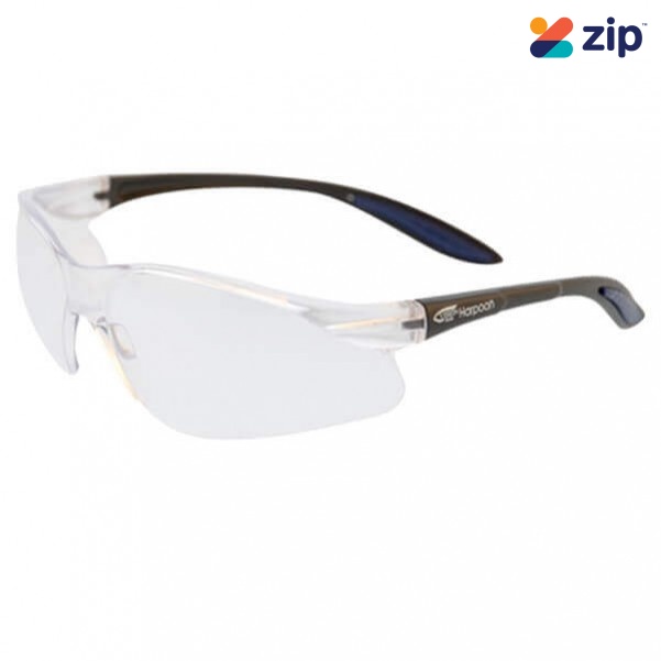 Harpoon 261BKCL - Clear Hard Coat Lens with Black Frame Safety Glasses