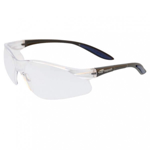 Harpoon 261BKCL - Clear Hard Coat Lens with Black Frame Safety Glasses