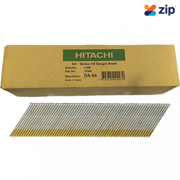 Hitachi DA64EPB - 64mm DA-Series 15 Gauge Bright Finish Nails Pack of 3000 