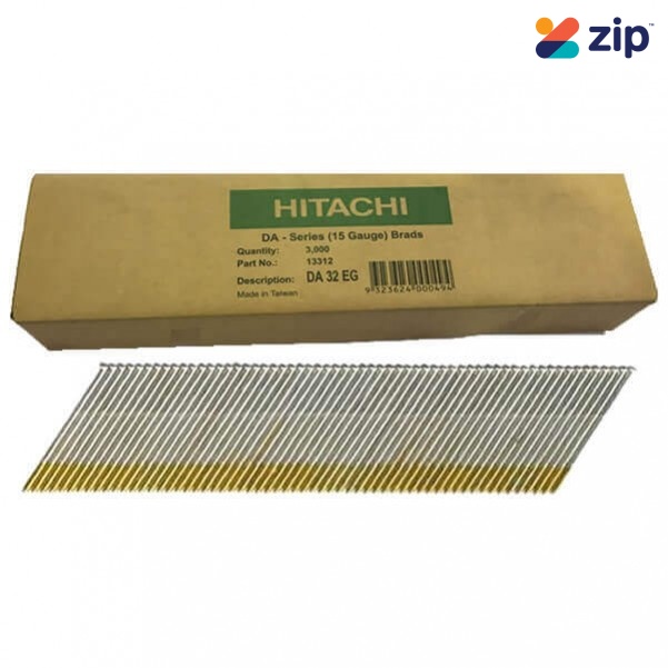 Hitachi DA32EG - 32mm DA Series 15 Gauge Electro Galvanised Finish Nails Pack of 3000  Hitachi Accessories