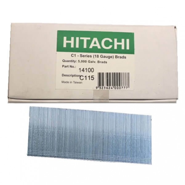 Hitachi C115 - 15mm 18 Gauge C1 Series Electro Galvanised Nails Pack of 5000 Hitachi Accessories