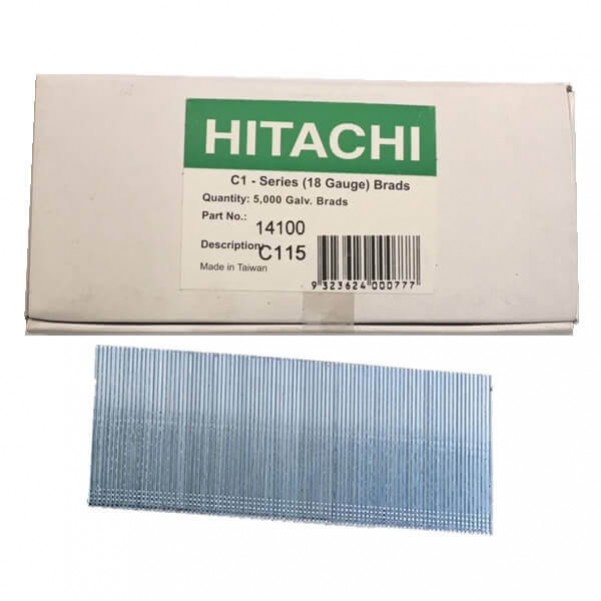 Hitachi C115 - 15mm 18 Gauge C1 Series Electro Galvanised Nails Pack of 5000