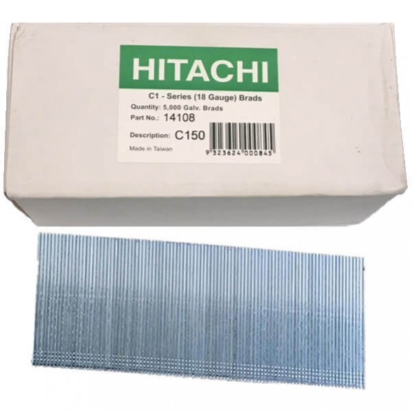 Hitachi C150 - 50mm 18 Gauge C1 Series Electro Galvanised Nails Pack of 5000 Hitachi Accessories