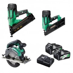 HiKOKI 18VCHIPPYCOMBO4(HRZ) - 18V 5.0Ah MultiVolt Cordless Brushless 3 Piece Chippy Combination Pack Combo Kit