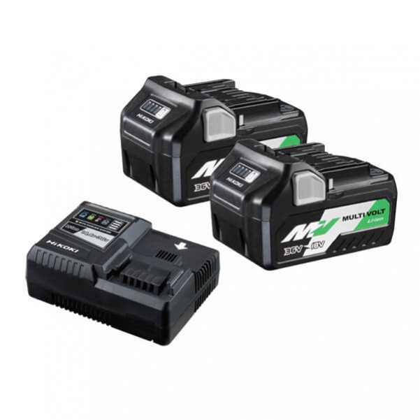 HiKOKI 36VSTARTERPACK2Z - 18V - 36V 2x5.0Ah - 2.5Ah MultiVolt Battery Rapid Charger Starter Pack