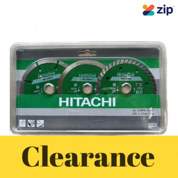 Hitachi 797130 - 105mm 3 Piece Diamond Wheel Blade Diamond Blades