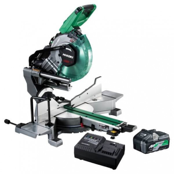 HiKOKI C3610DRA(SP1Z) - 36V Multivolt 255mm (10") Cordless Brushless Slide Compound Miter Saw Kit Mitre Saws