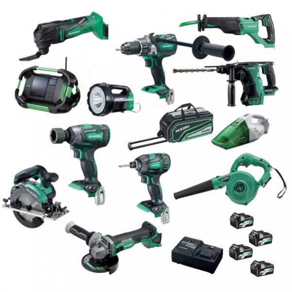 HiKOKI KC18D12P(HRZ) - 18V 5.0Ah Cordless Brushless 12 Piece Combo Kit