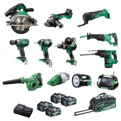 HiKOKI KC18D12P3(HRZ) - 18V 5.0Ah Li-ion Cordless 12 Piece Combo Kit