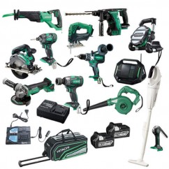 Hitachi KC18D13P(HA) - 18V 6.0Ah Slide Cordless Brushless 13 Piece Combo Kit