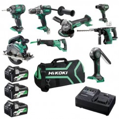 HiKOKI KC18D8P(PMZ) - Multivolt Brushless 8 Piece Combo Kit 