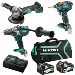 HiKOKI KC18DDBL(HRZ) - 18V 5.0Ah/2.5Ah Brushless 3 Piece Combo Kit