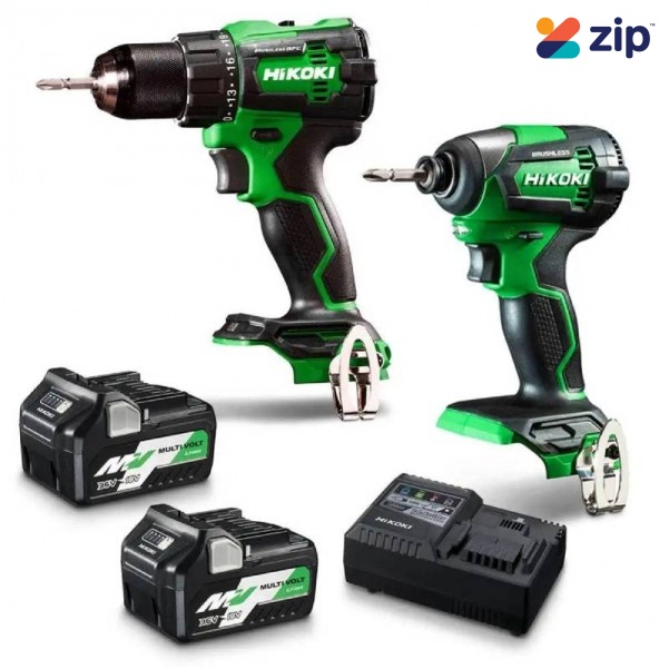 HiKOKI KC18DE(HAZ) - 18V 5.0Ah Li-ion Cordless Brushless 2pce Combo Kit