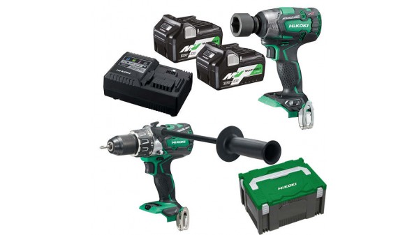 HiKOKI KC18DPL HRZ 18V 5.0Ah 2.5Ah Brushless 2 Piece Combo Kit