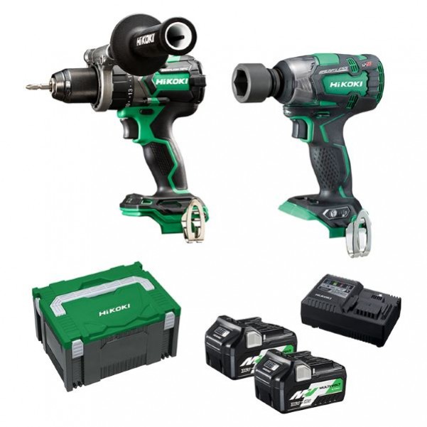 HiKOKI KC18DPL2(HRZ) - 18V 5.0Ah Li-ion Cordless Brushless 2pce Combo Kit