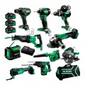 HiKOKI KC36D10PS(HRZ) - 18V/36V 5.0Ah/2.5Ah Li-ion Cordless Brushless 10pce Combo Kit