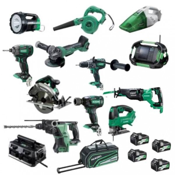 HiKOKI KC36D12P(HRZ) - 18V/36V 5.0Ah/2.5Ah MultiVolt Cordless Brushless 12 Piece Combo Kit