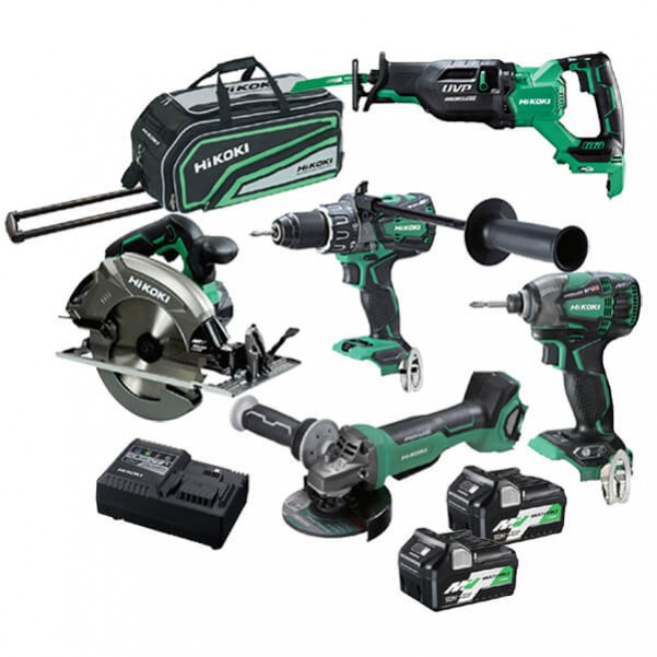 HiKOKI KC36D5P(HRZ) - 18V/36V MultiVolt Cordless Brushless 5 Piece Combo Kit