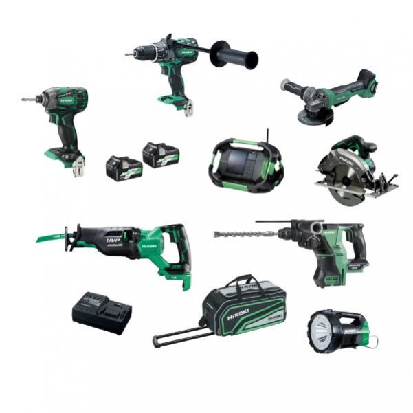 HiKOKI KC36D8P(HRZ) - 18V/36V 5.0Ah/2.5Ah MultiVolt Cordless Brushless 8 Piece Combo Kit