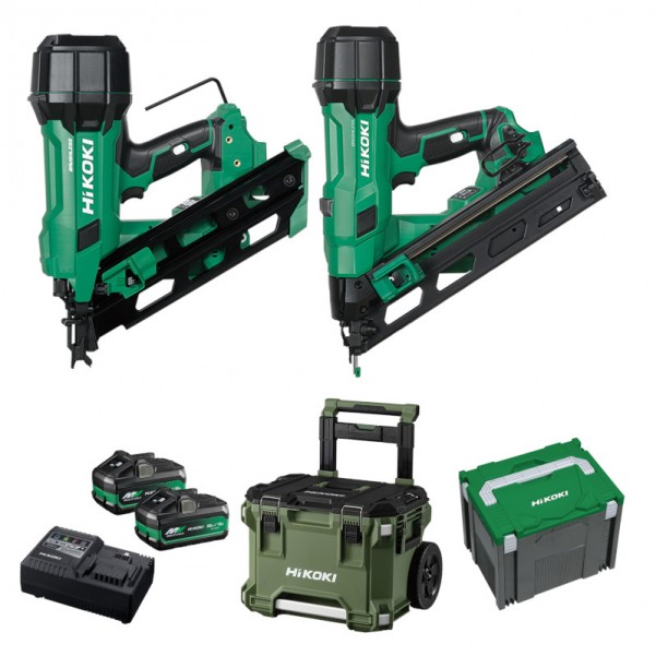 HiKOKI NAILERMASTERKIT(HRZ) - 18V 2 Piece Brushless Nailer Combination Kit