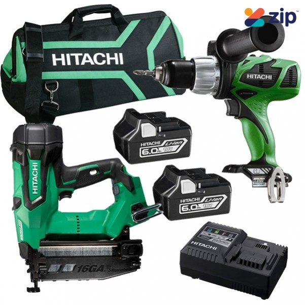 Hitachi PACK355 - 18V 6.0Ah Cordless Brushless 2 Piece Combo Kit