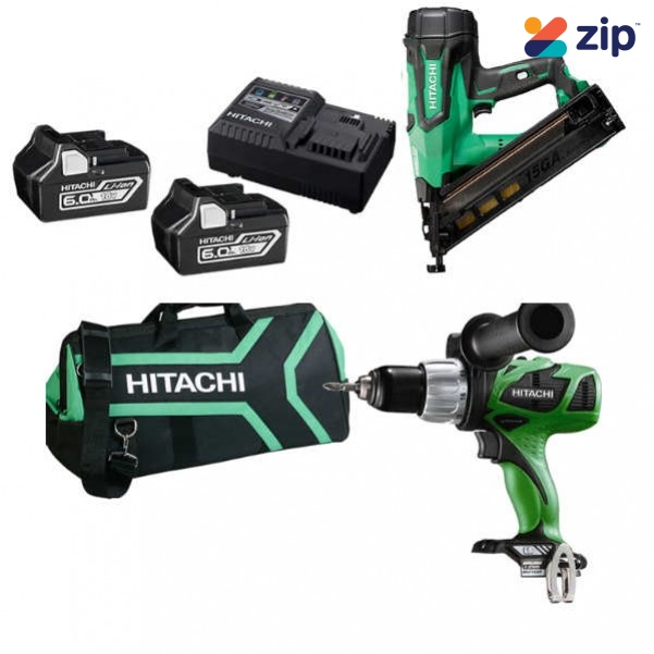 Hitachi PACK356 - 18V 6.0Ah Cordless Brushless 2 Piece Combo Kit