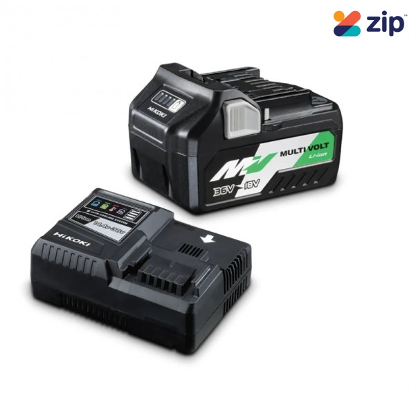 HiKOKI UC18YSL3(HGZ) -18V - 36V 5.0Ah - 2.5Ah MultiVolt Battery BSL36A18 & UC18YSL3 Rapid Charger Pack