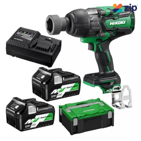 HiKOKI WR36DA(HRZ) - 36V 19mm Cordless Brushless IP56 Impact Wrench Combo Kit