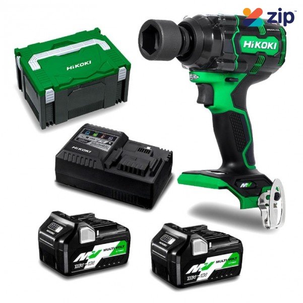  HiKOKI WR36DH(HRZ) - 36V Li-ion Brushless Cordless IP56 12.7mm (1/2") Impact Wrench Kit