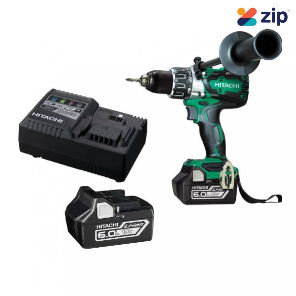 Hitachi DV18DBL2(HX) - 18V 6.0Ah Slide Brushless Cordless Hammer Drill Kit