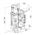 Holemaker HMPRO75 - 240V 75mm PRO 75 Magnetic Base Drilling Machine