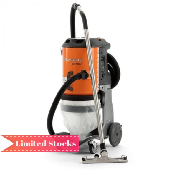 Husqvarna DE110H (970509402) - 1.1kW 230V H-Class HEPA Vacuum Cleaner Dust Extractor  Dust Collector System