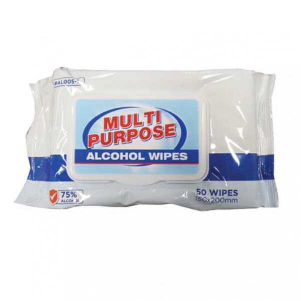 IMPACT-A #AL005-1 - 50PK 75% Alcohol Multi Purpose Wipes 29137