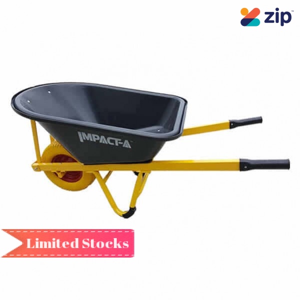 IMPACT-A WB8612PUFAT - 100L 16x6.5” Wheel FAT 4 Ply Plastic Tub Black Wheelbarrow 28899PU Wheelbarrows & Trolleys