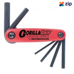 Bondhus 12595 - 6 Piece Gorillagrip Foldup Metric Hex Key Set