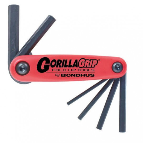 Bondhus 12595 - 6 Piece Gorillagrip Foldup Metric Hex Key Set