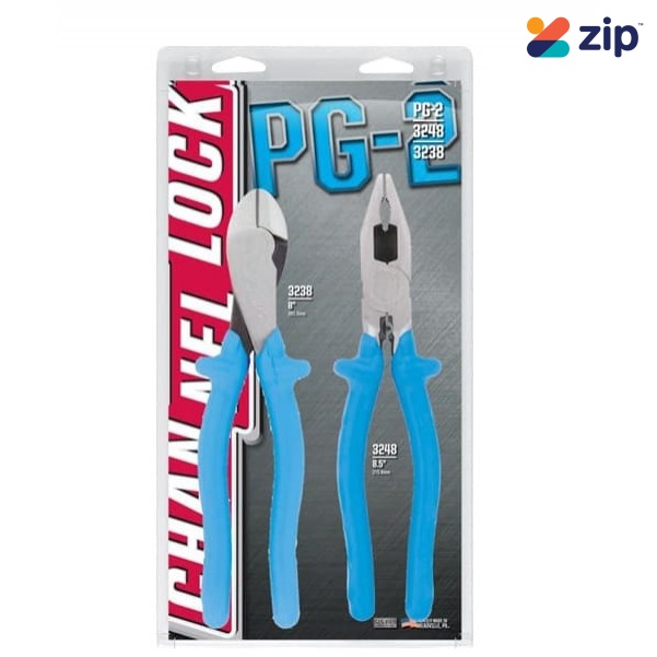 Channellock PG-2 - 1000V Insulated Plier & Side Cutter Twin Pack