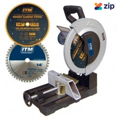 ITM S14-PROKIT - 350mm 240V Metal Cutting Drop Saw With 66T TCT Mild Steel And 110T Cermet Blade