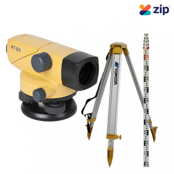 Topcon AT-B4-KIT - 24X Magnification Auto Leveling Dumpy Kit Inc tripod & Staff